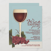 Invitation de partie d'échantillon de verre à vin (Devant / Derrière)