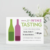 Invitation de partie d'échantillon de vin (Debout devant)