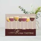 Invitation de partie d'échantillon de vin de (Debout devant)