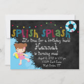 Invitation de partie d'éclaboussure de Splish (Devant)