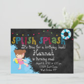 Invitation de partie d'éclaboussure de Splish (Debout devant)