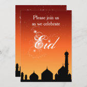 Invitation de partie d'Eid de ciel de soirée de (Devant / Derrière)