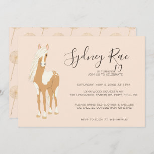 Invitation de partie d'équitation de Tween