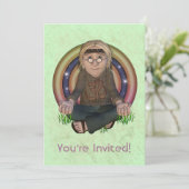 Invitation de partie des années 60 de hippie (Debout devant)