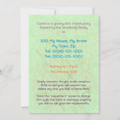 Invitation de partie des années 60 de hippie (Dos)