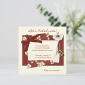 Invitation de partie d'été de fraise (Debout devant)