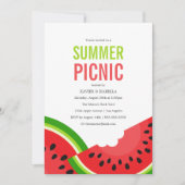 Invitation de partie d'été de la pastèque | (Devant)