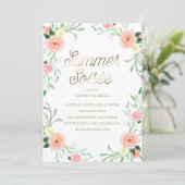 Invitation de partie d'été de Soirée | d'été (Debout devant)