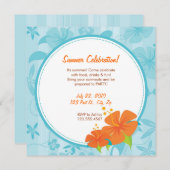 Invitation de partie d'été : Ketmie bleue et (Devant / Derrière)