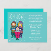 Invitation de partie d'hiver de chants de Noël (Devant / Derrière)