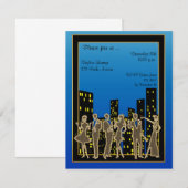 Invitation de partie d'horizon de ville (Devant / Derrière)