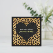 Invitation de partie d'impression de guépard (Debout devant)