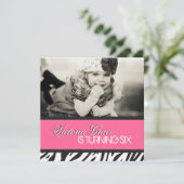 Invitation de partie d'impression de zèbre (Debout devant)