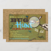 Invitation de partie d'insecte de chasse à insecte (Devant / Derrière)