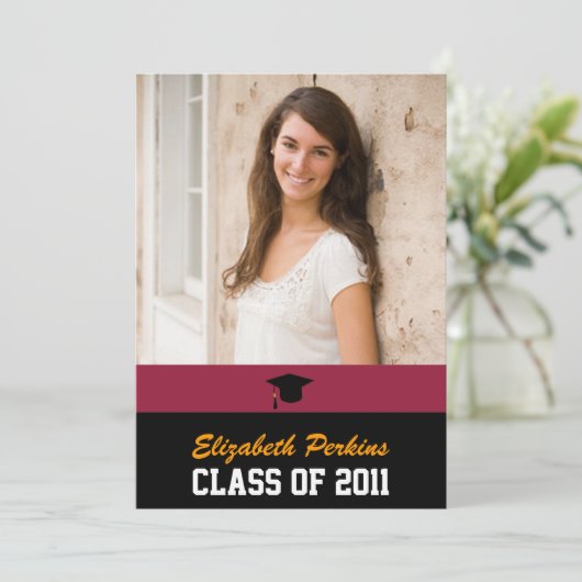 Invitation de partie d'obtention d'un diplôme (Debout devant)