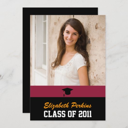 Invitation de partie d'obtention d'un diplôme (Devant / Derrière)