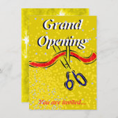 Invitation de partie d'or de lancement d'ouverture (Devant / Derrière)