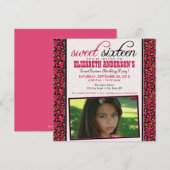Invitation de partie du bonbon 16 à empreinte de (Devant / Derrière)