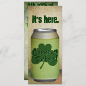 Invitation de partie du jour de St Patrick (Devant / Derrière)