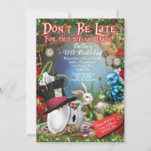 Invitation de partie du pays des merveilles (Devant)