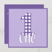 Invitation de partie du pourpre un (Devant / Derrière)