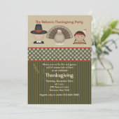 Invitation de partie du thanksgiving des enfants (Debout devant)