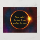 Invitation de partie Eclipse solaire de texte pers (Devant)