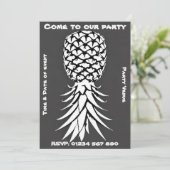 Invitation de partie personnalisable à l'ananas (Debout devant)