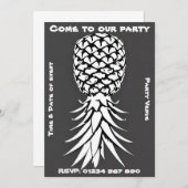 Invitation de partie personnalisable à l'ananas (Devant / Derrière)