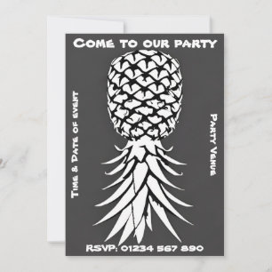 Invitation de partie personnalisable à l'ananas
