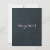 Invitation de partie personnalisable "Chalk Board" (Dos)