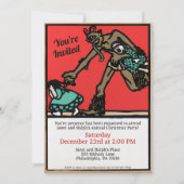 Invitation de partie personnalisable Krampus Art v (Devant)