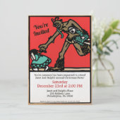 Invitation de partie personnalisable Krampus Art v (Debout devant)