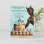 Invitation de partie personnalisable Krampus vinta (Debout devant)