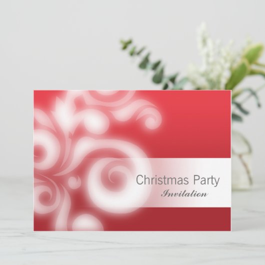 Invitation de partie rouge avec texte (Debout devant)