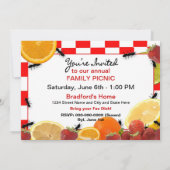 INVITATION DE PARTIES PICNIC/MULTI-BUT (Dos)