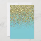 Invitation de Parties scintillant Baby shower bleu (Dos)