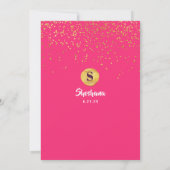 Invitation de Parties scintillant bat mitzvah aqua (Dos)