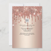 Invitation de Parties scintillant de Rose de budge (Dos)