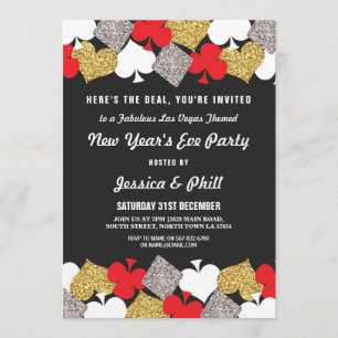 Invitation de parties scintillantes de casino de