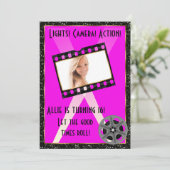 Invitation de parties scintillantes de rose de (Debout devant)