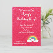 Invitation de parties scintillantes de rose de (Debout devant)