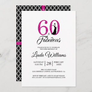 Invitation De parties scintillantes fabuleuses de 60