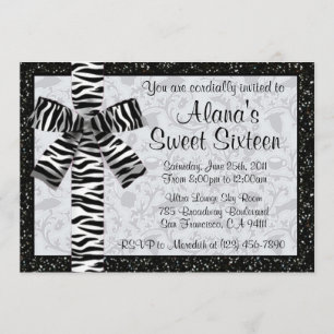 Invitation de parties scintillantes imprimé par