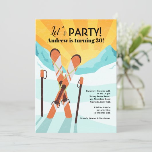 Invitation de passage de ski (Debout devant)