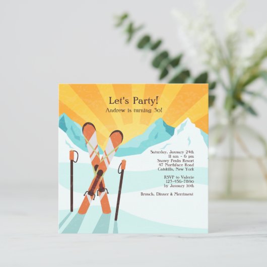 Invitation de passage de ski (Debout devant)