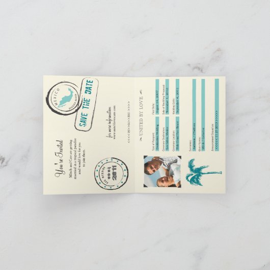 Invitation de passeport de mariage au Mexique (Intérieur)
