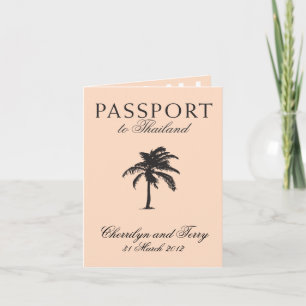Invitation de passeport de mariage en Thaïlande