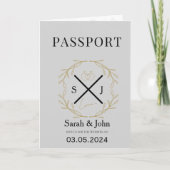 Invitation de passeport de mariage modifiable | De (Devant)