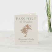 Invitation de Passeport Mariage de Cancun Mexique (Devant)